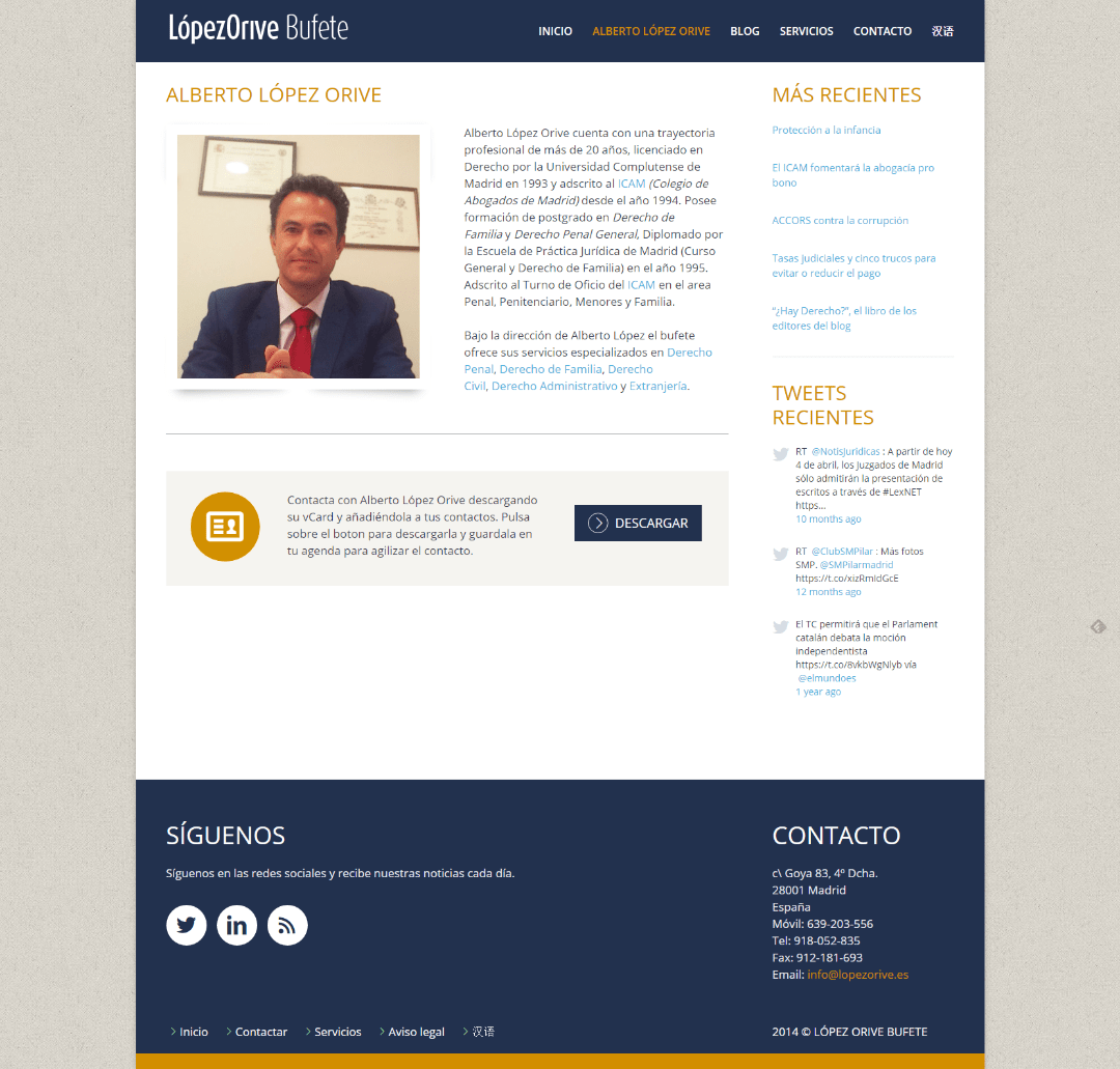 Bufete López Orive | Sitio web