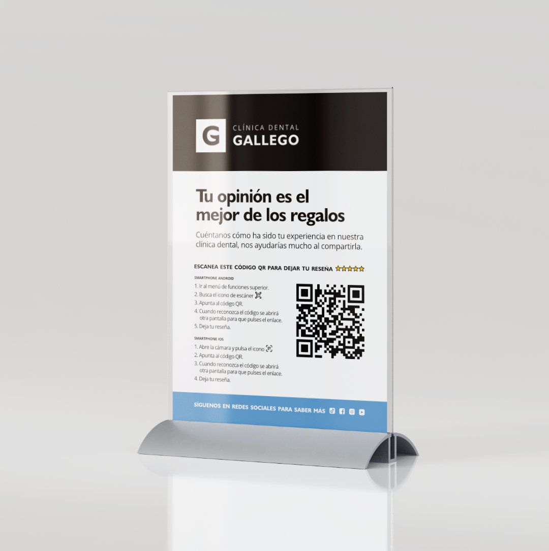 Clínica Dental Gallego | ReBranding · Stand reseñas