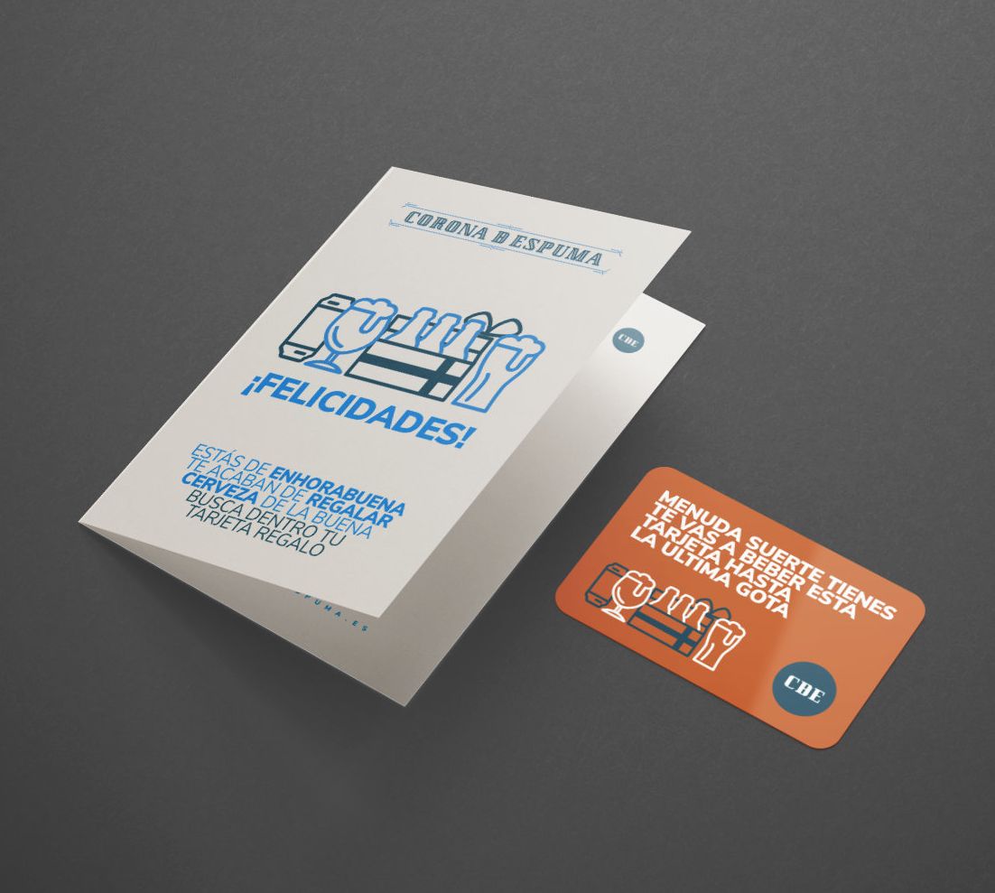Corona Ð Espuma | Branding · Tarjeta regalo