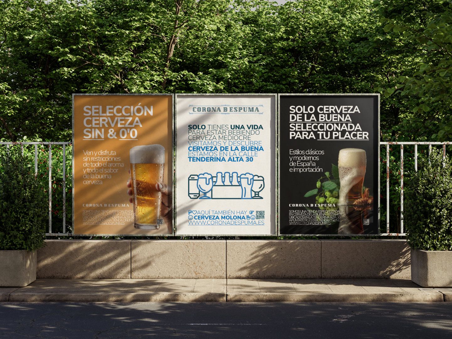 Corona Ð Espuma | Branding · Posters