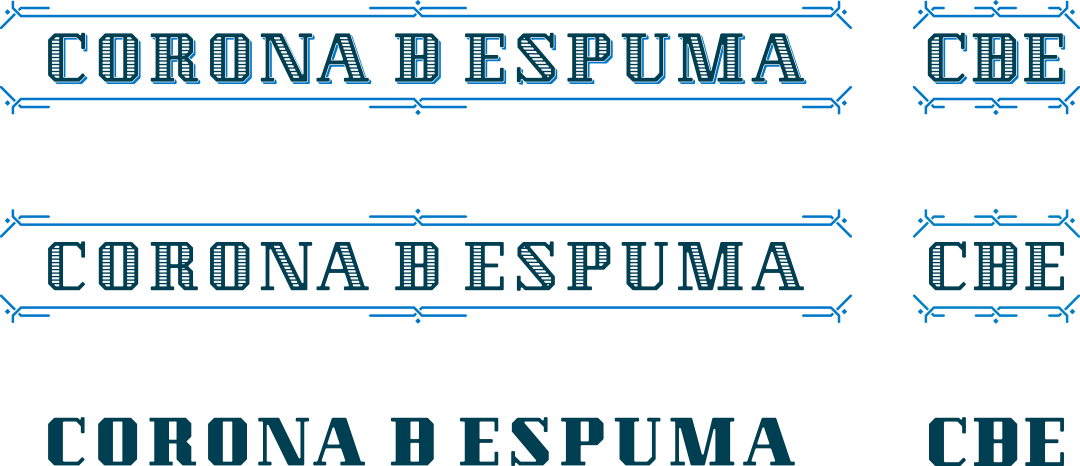 Corona Ð Espuma | Branding · Versiones de la marca