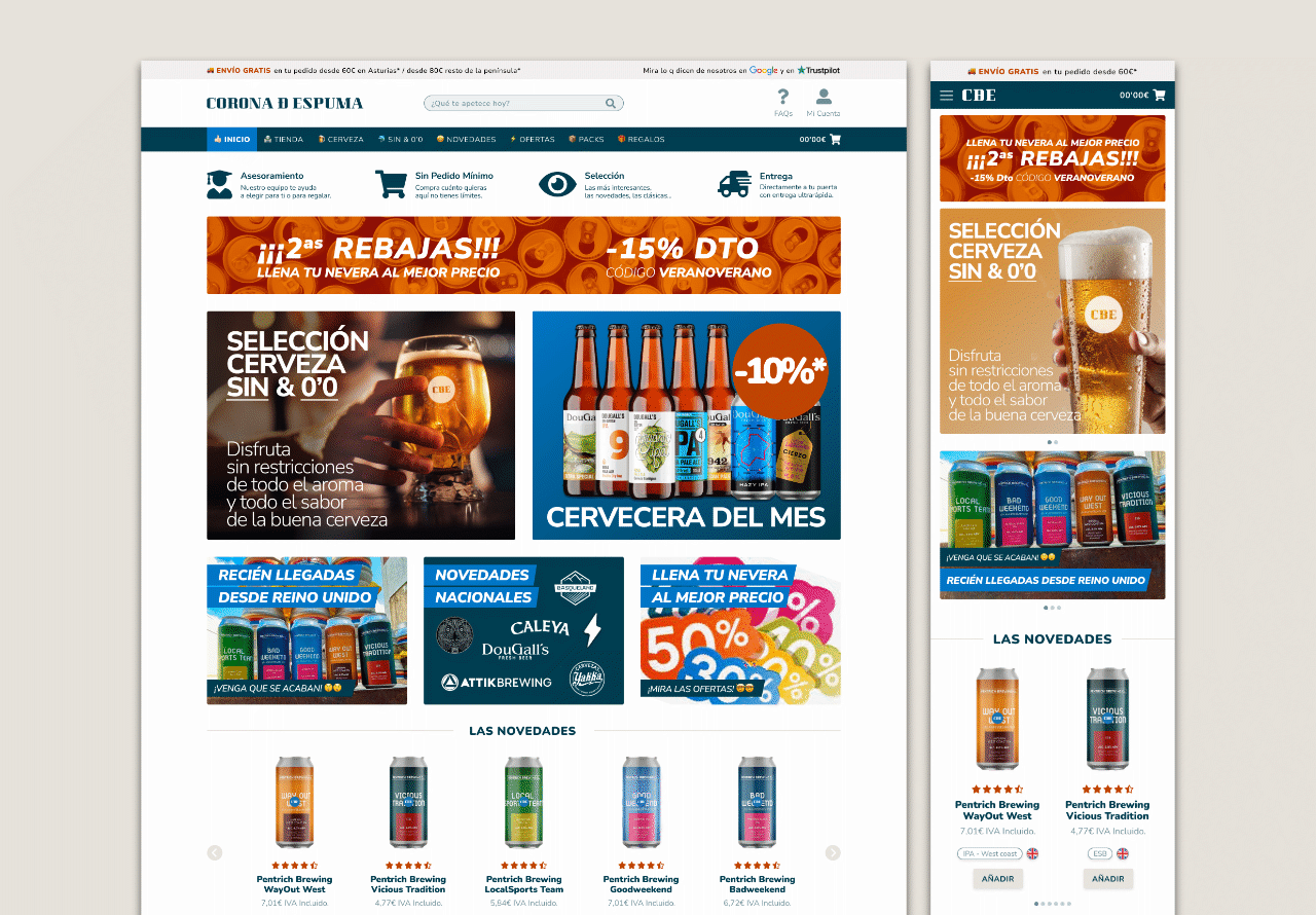Corona Ð Espuma | Tienda online
